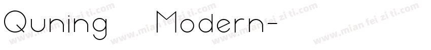 Quning   Modern字体转换